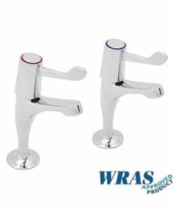 Die-Pat Chrome Plated Pillar Taps with 3″ Levers