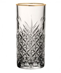 Pasabahce Timeless Vintage Long Drink Gold Rimmed 30cl / 10oz
