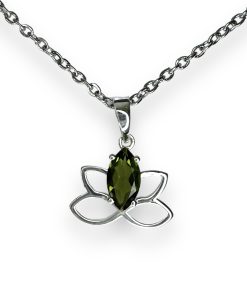 Moldavite Butterfly Pendant – Necklace